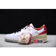 Off-White Low White Red Jordan Retro 2 DJ4375-106 SP 0805